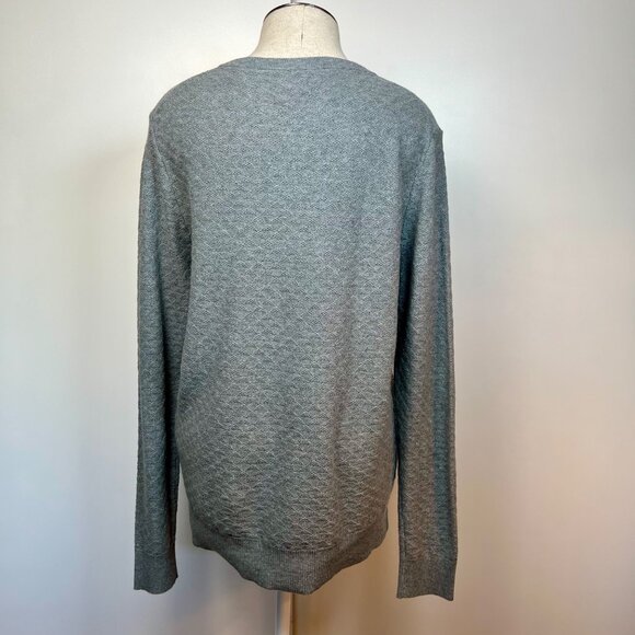 A NEW DAY Grey Textured Buttoned Long Sleeve Cardigan L NWT - Picture 2 of 4